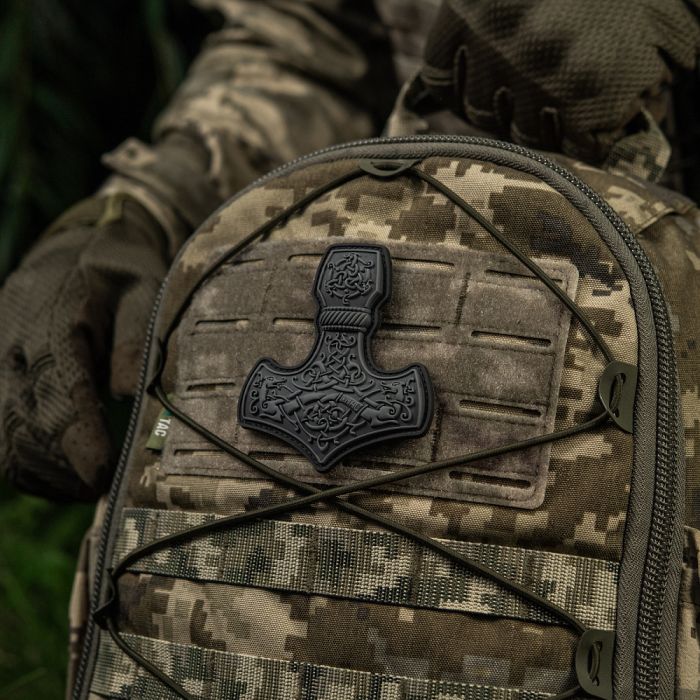 M-Tac нашивка Mjölnir Large PVC Grey