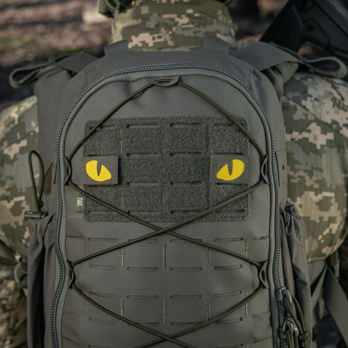 M-Tac нашивка Tiger Eyes Laser Cut (пара) Ranger Green/Yellow/GID