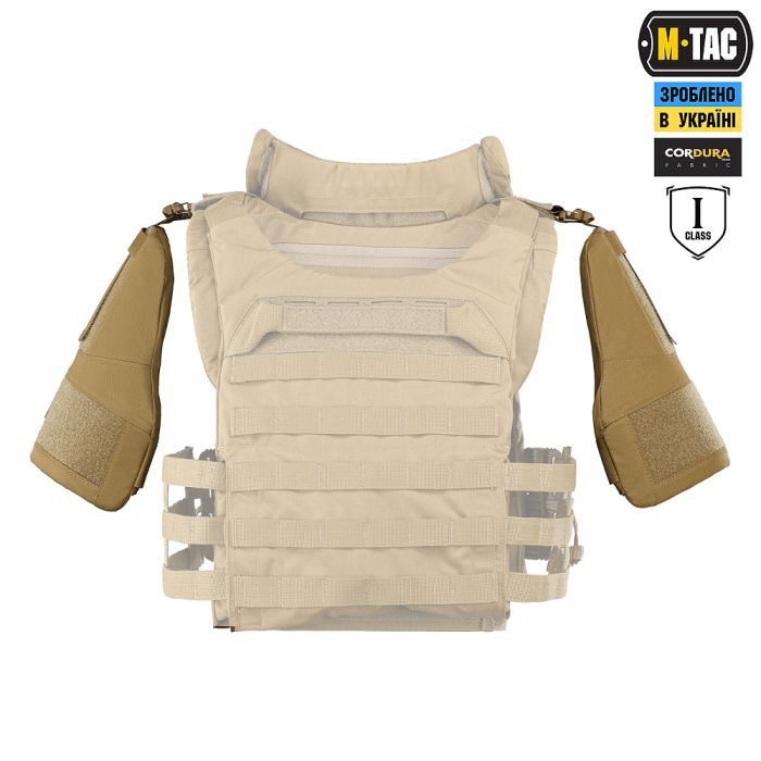 M-Tac плечовий захист з балістичними пакетами 1 клас для Cuirass QRS Coyote
