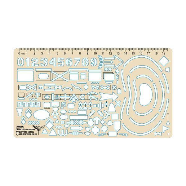 Ecopybook Tactical лінійка тактична розвідки NATO/UA (синій кант)