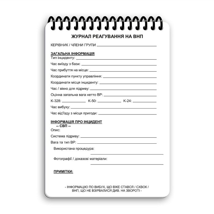 Ecopybook Tactical Блокнот реагування на ВНП А6