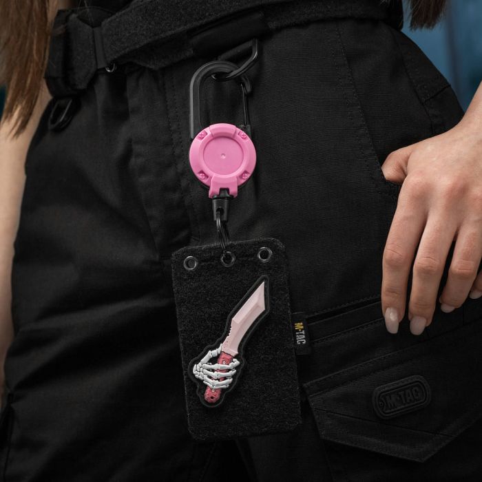 M-Tac карабин зі шнуром для ключів Pink