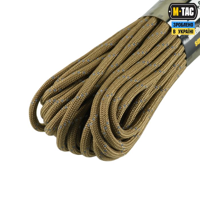 M-Tac паракорд 550 mil-spec 15m Coyote Reflective