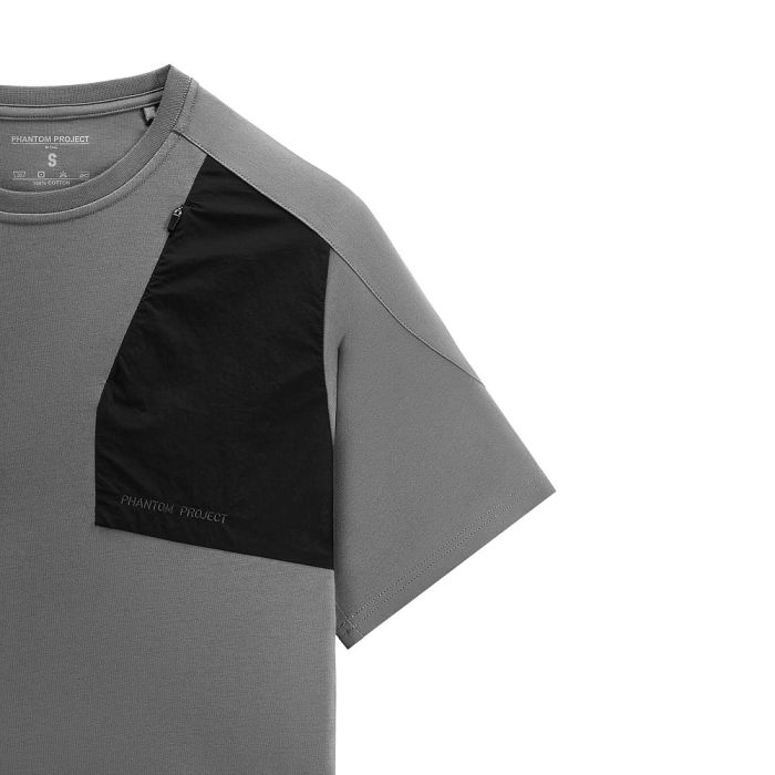 Phantom Project/M-Tac футболка Zipper combo Cotton Nylon Light Grey
