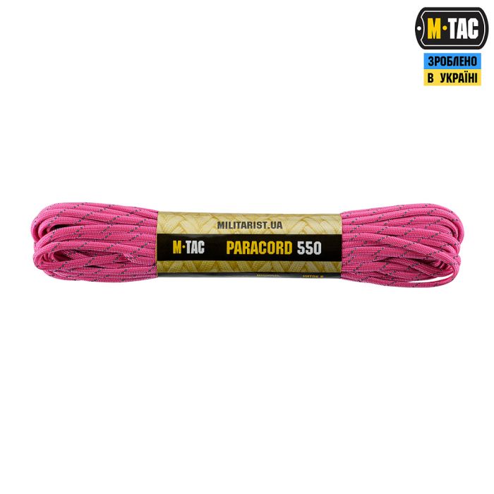 M-Tac паракорд 550 type III 15m Neon Pink Reflective