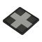 Нашивка Medic Cross Square PVC Black/Grey