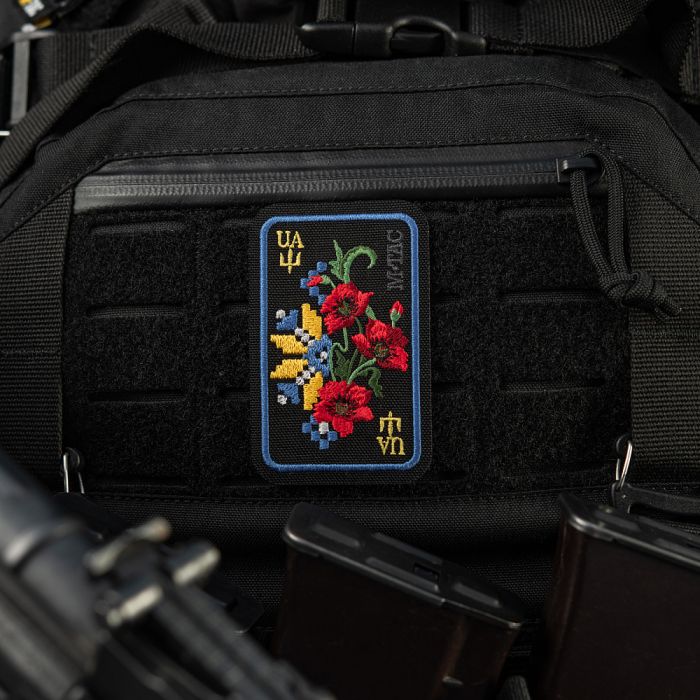 M-Tac нашивка Орнамент Мак (вишивка) Black/Yellow/Blue