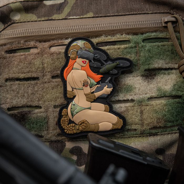 M-Tac нашивка Tactical girl №6 PVC redhead MC V1