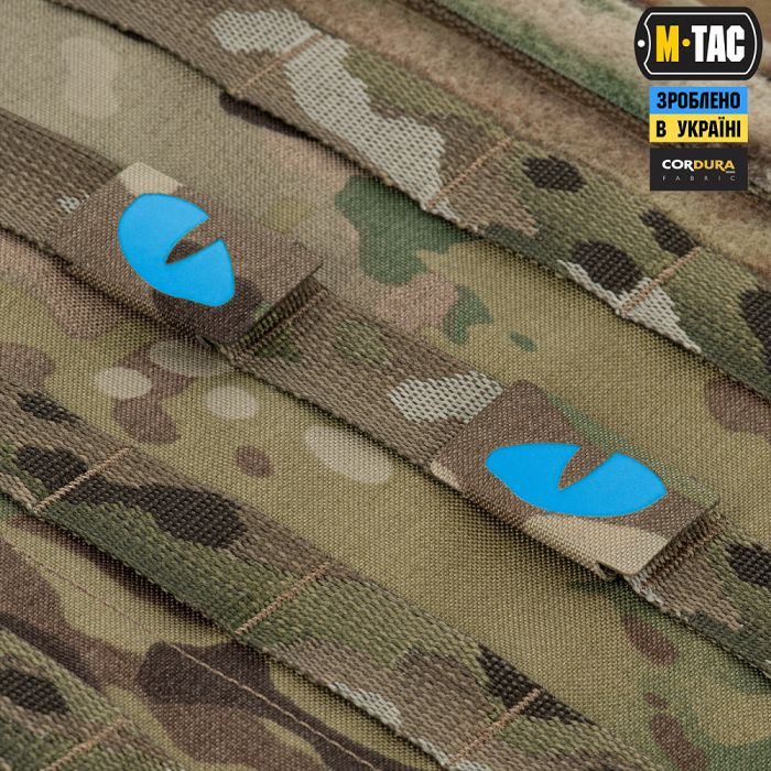 M-Tac нашивка Tiger Eyes Laser Cut (пара) Multicam/Blue/GID