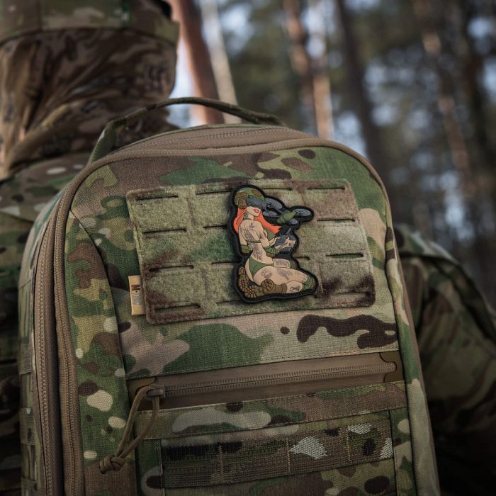 M-Tac нашивка Tactical girl №6 PVC redhead Hooligan Olive V2