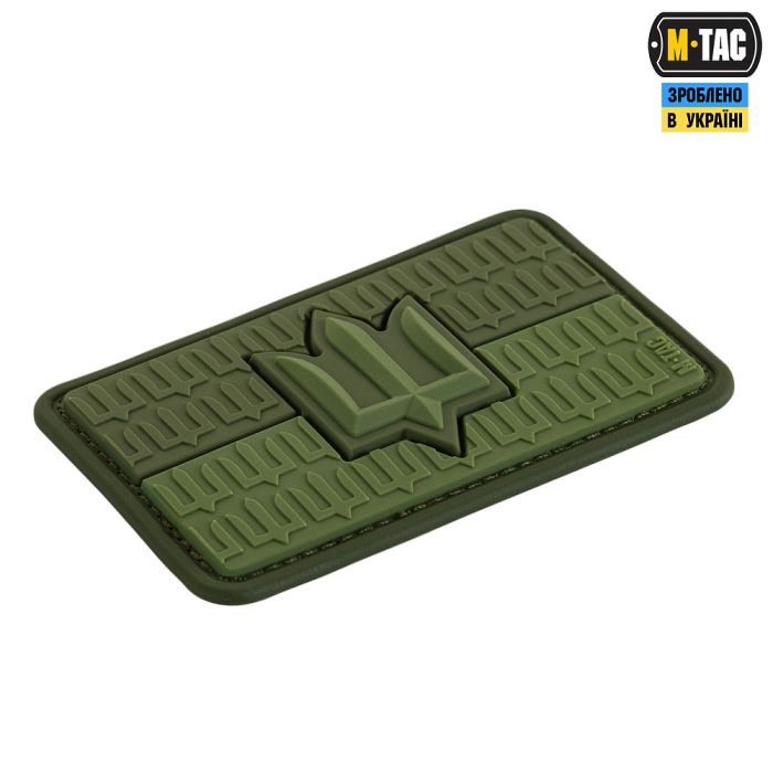 M-Tac нашивка прапор України з тризубом ЗСУ PVC Olive