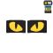 M-Tac нашивка Tiger Eyes Laser Cut (пара) Black/Yellow/GID