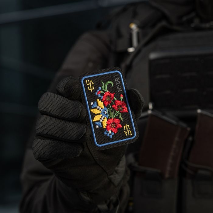 M-Tac нашивка Орнамент Мак (вишивка) Black/Yellow/Blue