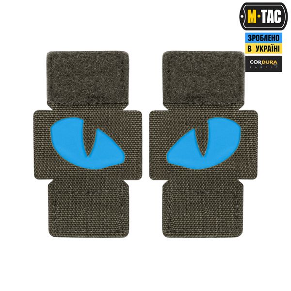 M-Tac нашивка Tiger Eyes Laser Cut (пара) Ranger Green/Blue/GID