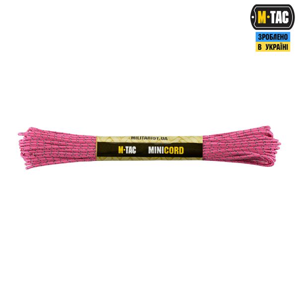 M-Tac паракорд Minicord 15m Reflective Neon Pink