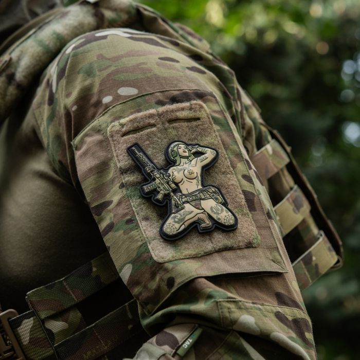 M-Tac нашивка Tactical girl №1 tattoo Тризуб PVC MC