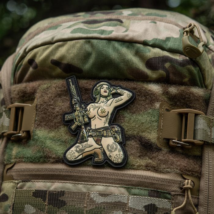 M-Tac нашивка Tactical girl №1 tattoo Тризуб PVC MC