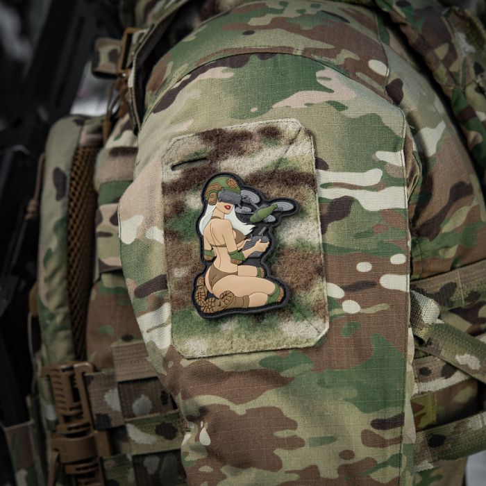 M-Tac нашивка Tactical girl №6 PVC White/Coyote/Olive V2