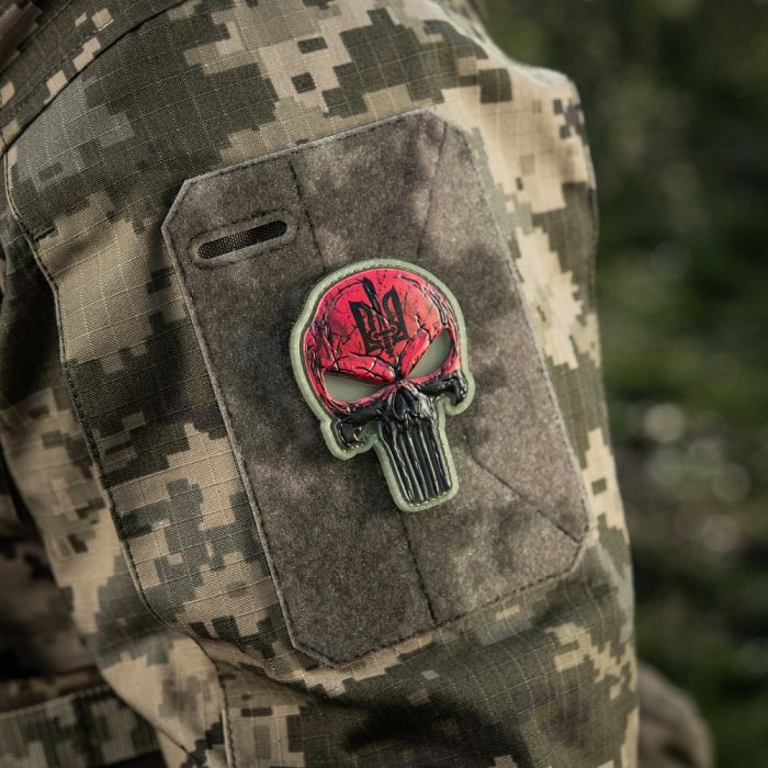 Нашивка Punisher Червоний GID