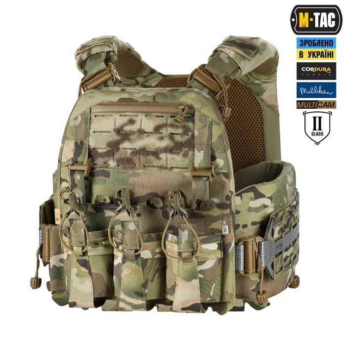 M-Tac плитоноска Cuirass Tiger FAST Elite 2 клас захисту (розмір плити L) Multicam