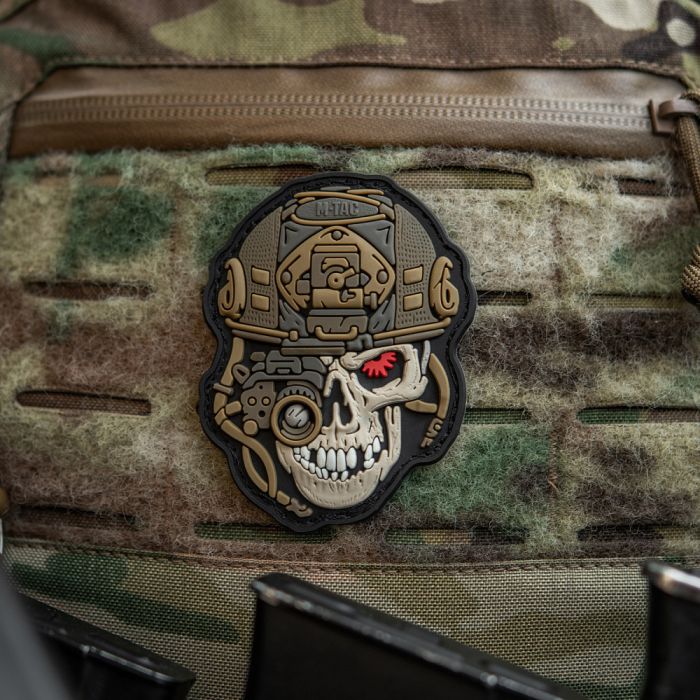 M-Tac нашивка Worn to the bone PVC Black/Coyote