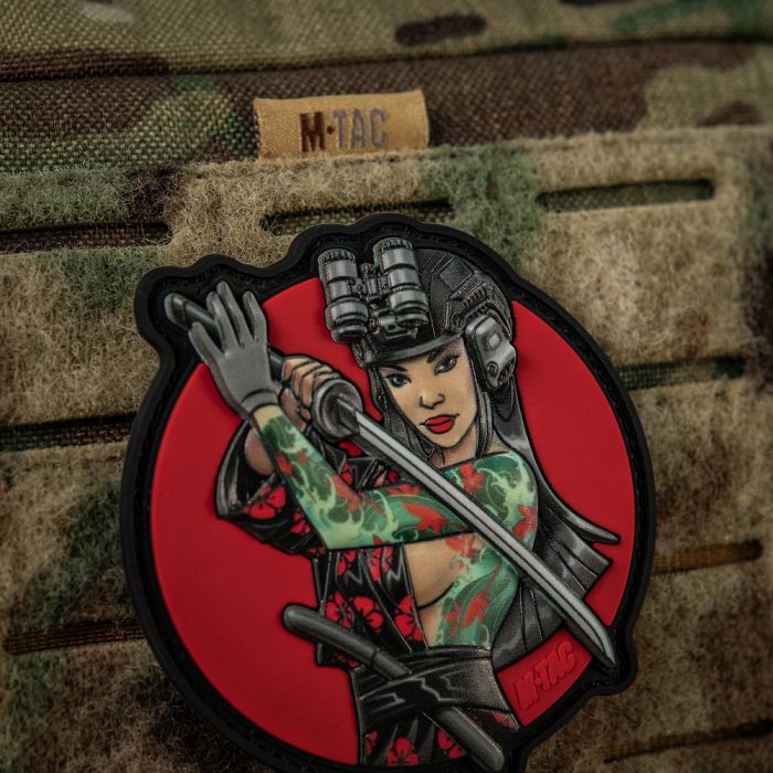 M-Tac нашивка Tactical girl №3 Водограй Бірюза PVC