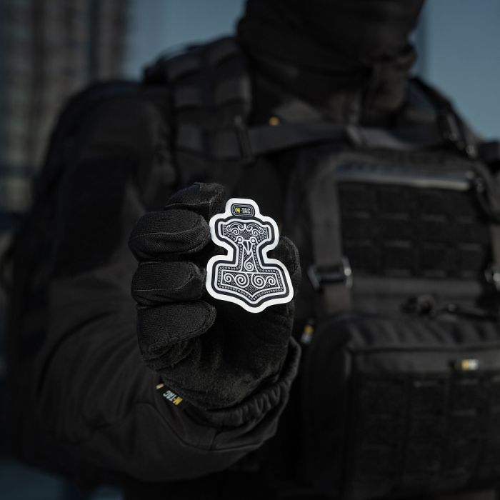 M-Tac наклейка Mjölnir Small світловідбиваюча Black