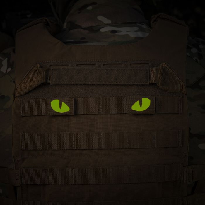 M-Tac нашивка Tiger Eyes Laser Cut (пара) Coyote/Yellow/GID