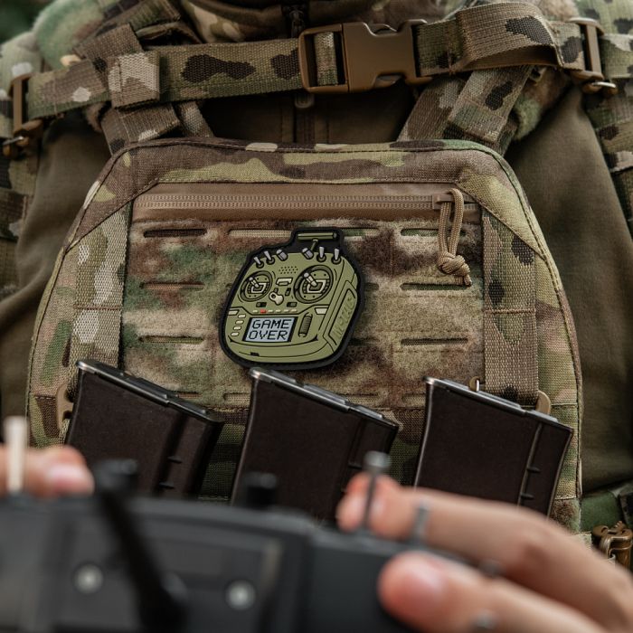 M-Tac нашивка пульт FPV олива (PVC)