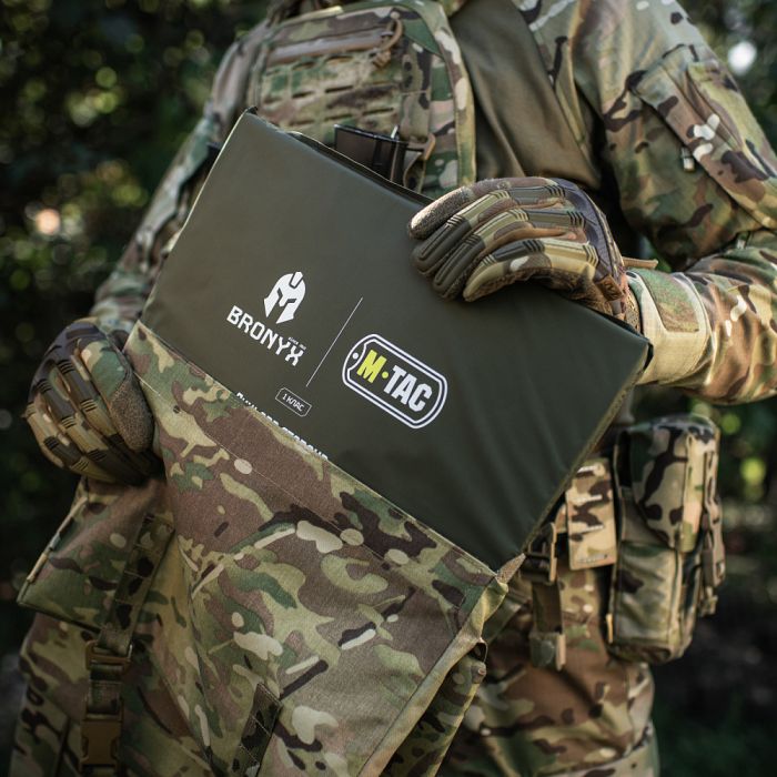 M-Tac килимок для сидіння трьохсекційний з балістичним пакетом 1 клас (BRONYX) Multicam
