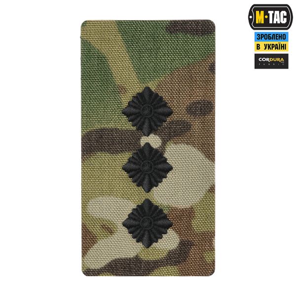 M-Tac погон на липучці Старший лейтенант (вишивка) Multicam