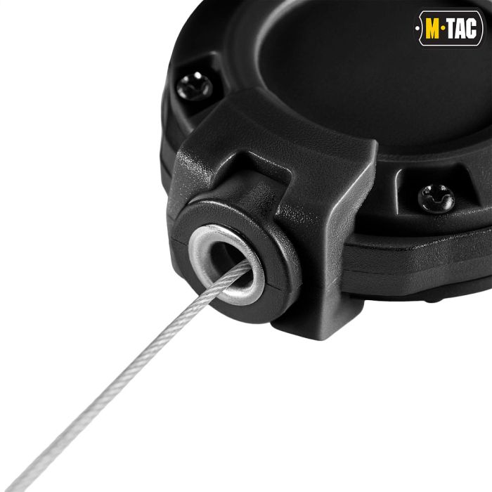 M-Tac карабин зі шнуром для ключів Black