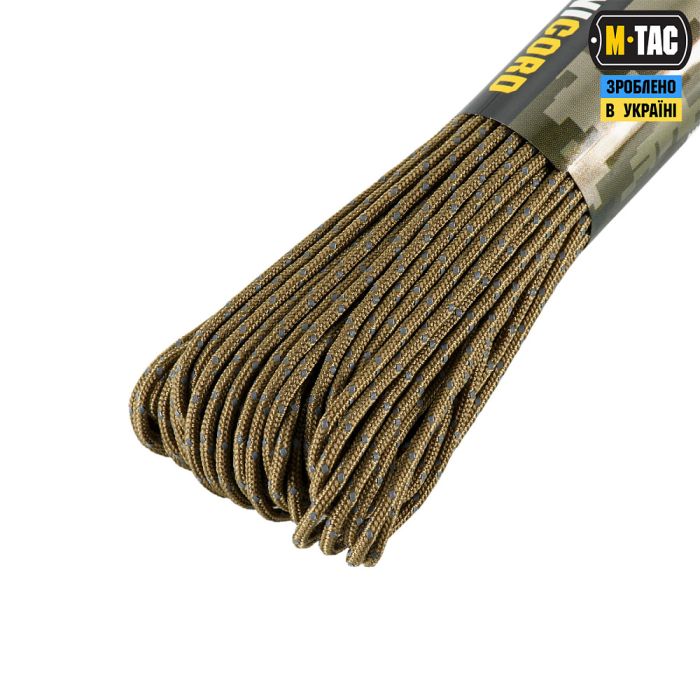 M-Tac паракорд Minicord Mil-Spec 30m Coyote Reflective