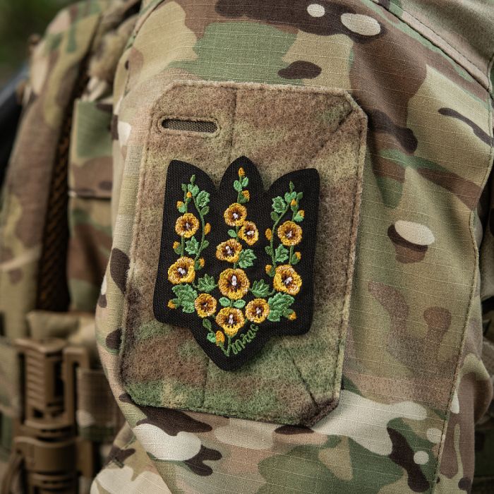 M-Tac нашивка Тризуб Мальви (вишивка) Black