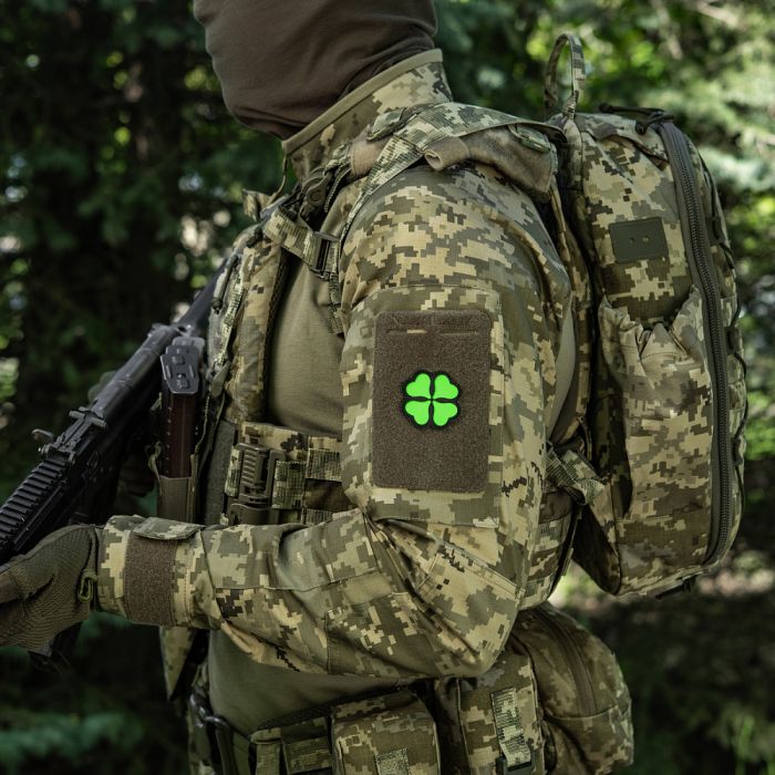 M-Tac нашивка Клевер GID Black/Green