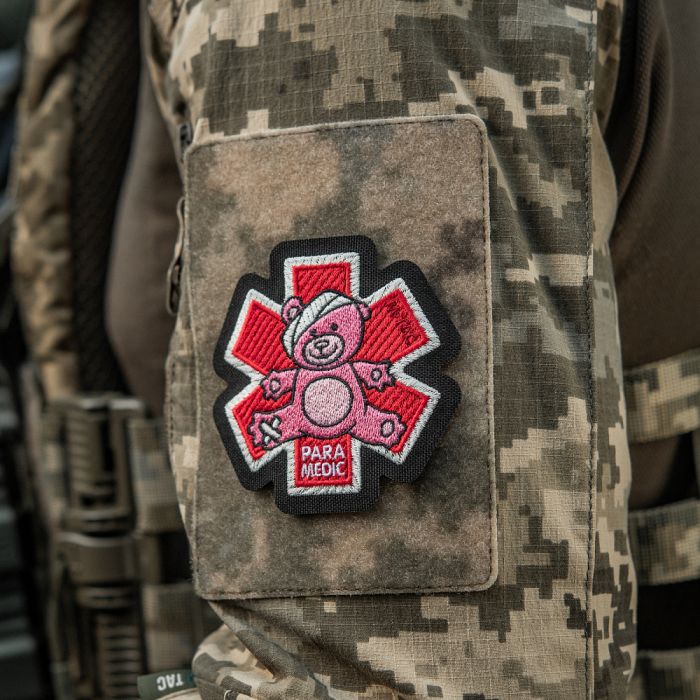 M-Tac нашивка Paramedic Медвідь (вишивка) Pink/Black