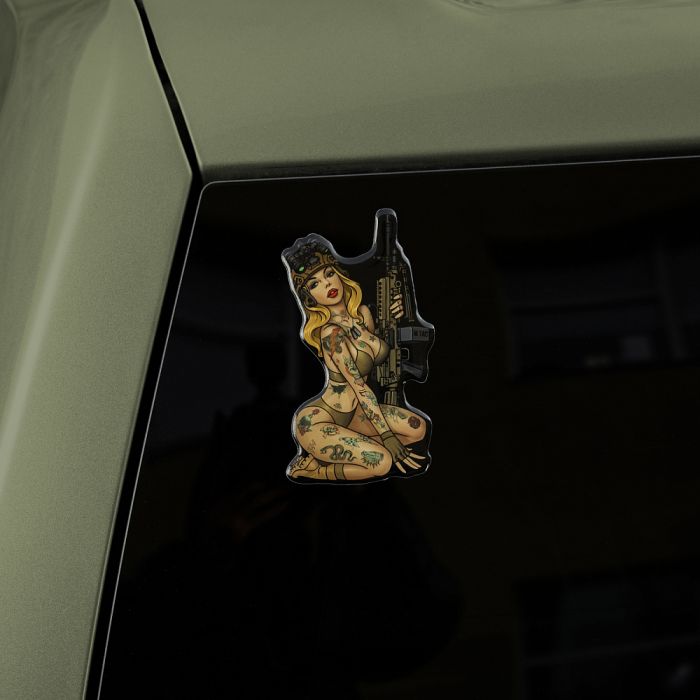 M-Tac наклейка об'ємна Tactical girl №5 Hooligan