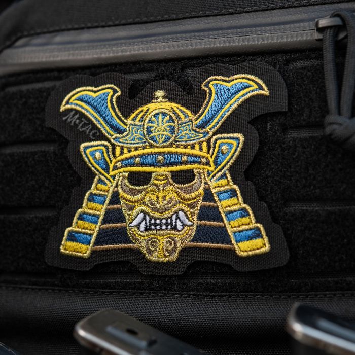 M-Tac нашивка Маска самурая (вишивка) Black