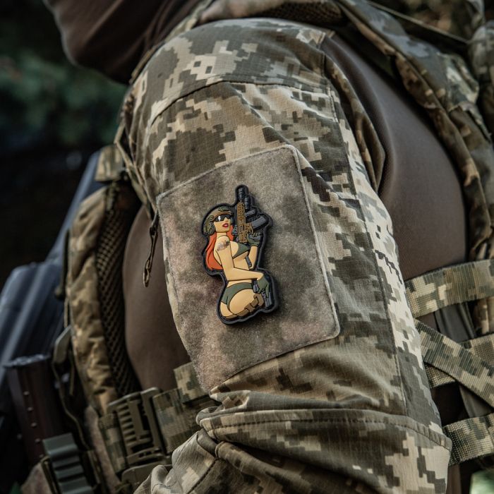 M-Tac нашивка Tactical girl №4 PVC Руда