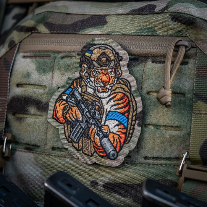 M-Tac нашивка Tiger (вишивка) Multicam/Coyote/Blue