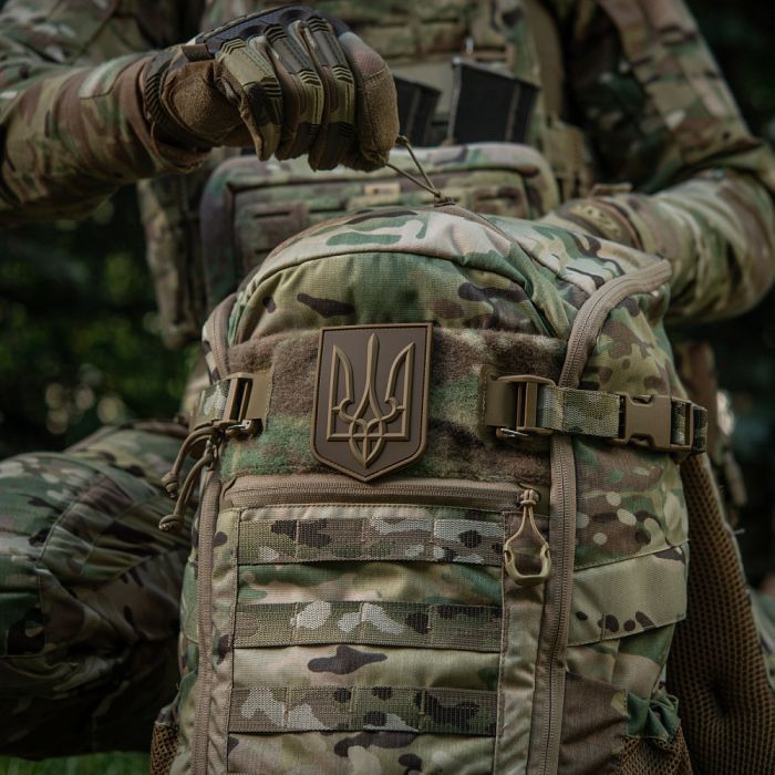 Нашивка герб України PVC великий Coyote