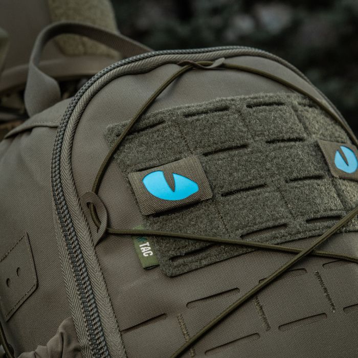 M-Tac нашивка Tiger Eyes Laser Cut (пара) Ranger Green/Blue/GID