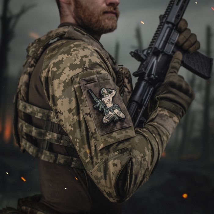 M-Tac нашивка Tactical girl №1 tattoo Тризуб PVC MM14