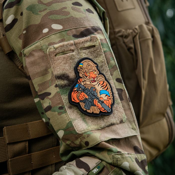 M-Tac нашивка Тигр Блакитний скотч PVC coyote