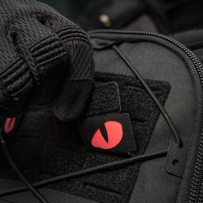 M-Tac нашивка Tiger Eyes Laser Cut (пара) Black/Red/GID
