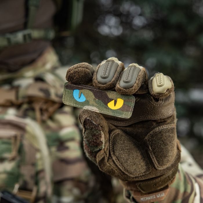 M-Tac нашивка Cat Eyes Laser Cut Multicam/Yellow/Blue/GID