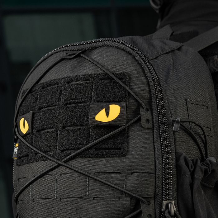 M-Tac нашивка Tiger Eyes Laser Cut (пара) Black/Yellow/GID
