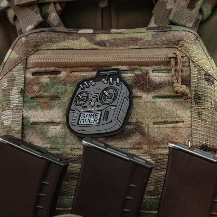 M-Tac нашивка пульт FPV сірий (PVC)