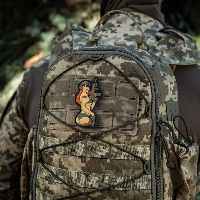 M-Tac нашивка Tactical girl №4 PVC Руда