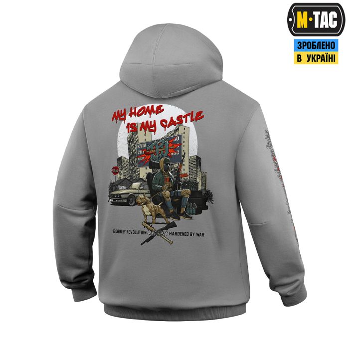 M-Tac кофта Hoodie My Home is my Castle Oversize Hard Light Grey